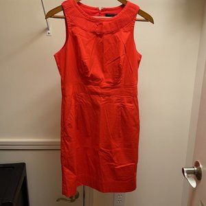 Banana Republic Cotton Sheath Pleated Collar Dress